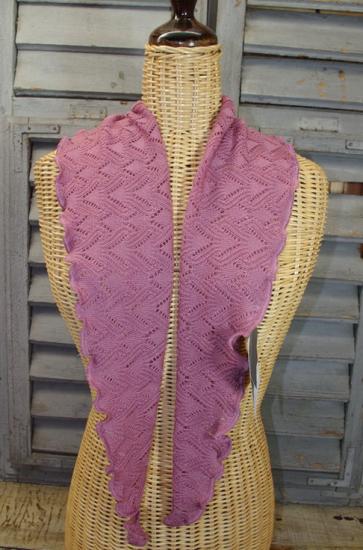 Preview: Minischal, Halstuch Daisy Cassis von Invero Merino, reine Merinowolle